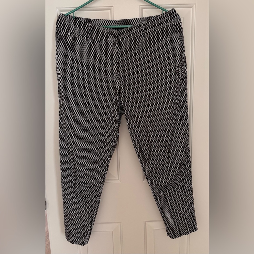 Black and White Geometric Print Pants
